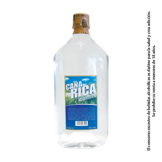 AGUARDIENTE CANA RICA PET 95O ML        